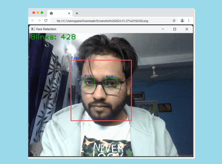 Face detection & blink counter